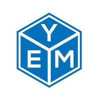 YEM-Brief-Logo-Design auf weißem Hintergrund. yem kreative Initialen schreiben Logo-Konzept. YEM-Briefdesign. vektor