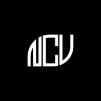 ncv brev logotyp design på svart bakgrund. ncv kreativa initialer brev logotyp koncept. ncv-brevdesign. vektor