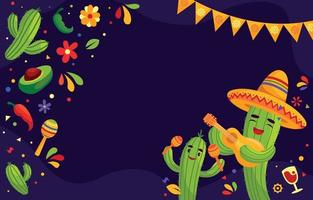 fröhlicher cinco de mayo festlichkeitshintergrund vektor