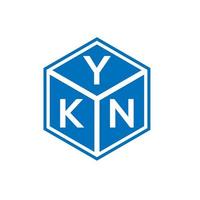 Ykn-Brief-Logo-Design auf weißem Hintergrund. ykn kreative Initialen schreiben Logo-Konzept. ykn-Briefgestaltung. vektor