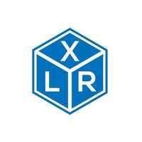 xlr-Brief-Logo-Design auf weißem Hintergrund. xlr kreative Initialen schreiben Logo-Konzept. XLR-Briefgestaltung. vektor