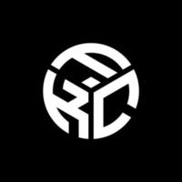 fkc-Brief-Logo-Design auf schwarzem Hintergrund. fkc kreative Initialen schreiben Logo-Konzept. fkc Briefgestaltung. vektor