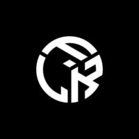 flk-Buchstaben-Logo-Design auf schwarzem Hintergrund. flk kreative Initialen schreiben Logo-Konzept. flk Briefgestaltung. vektor