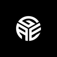 Gae-Buchstaben-Logo-Design auf schwarzem Hintergrund. gae kreative Initialen schreiben Logo-Konzept. Gae-Brief-Design. vektor