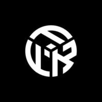 ffk-Buchstaben-Logo-Design auf schwarzem Hintergrund. ffk kreative Initialen schreiben Logo-Konzept. ffk Briefgestaltung. vektor