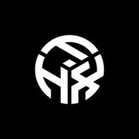 fhx-Buchstaben-Logo-Design auf schwarzem Hintergrund. fhx kreatives Initialen-Buchstaben-Logo-Konzept. fhx Briefdesign. vektor
