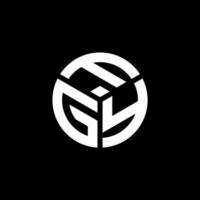 fgy-Buchstaben-Logo-Design auf schwarzem Hintergrund. fgy kreative Initialen schreiben Logo-Konzept. fgy Briefdesign. vektor