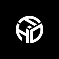 fho-Brief-Logo-Design auf schwarzem Hintergrund. fho kreative Initialen schreiben Logo-Konzept. fho Briefgestaltung. vektor