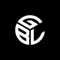 gbl-Buchstaben-Logo-Design auf schwarzem Hintergrund. gbl kreatives Initialen-Buchstaben-Logo-Konzept. gbl Briefgestaltung. vektor