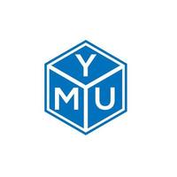 YMU-Brief-Logo-Design auf weißem Hintergrund. ymu kreative Initialen schreiben Logo-Konzept. ymu Briefgestaltung. vektor