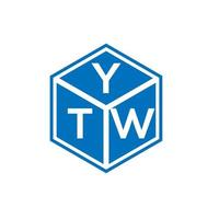 ytw-Brief-Logo-Design auf weißem Hintergrund. ytw kreative Initialen schreiben Logo-Konzept. ytw-Briefgestaltung. vektor