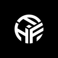 fhf-Brief-Logo-Design auf schwarzem Hintergrund. fhf kreative Initialen schreiben Logo-Konzept. fhf Briefgestaltung. vektor