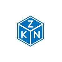 zkn brev logotyp design på vit bakgrund. zkn kreativa initialer brev logotyp koncept. zkn bokstavsdesign. vektor