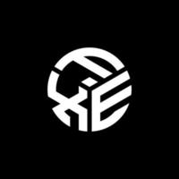 fxe-Brief-Logo-Design auf schwarzem Hintergrund. fxe kreative Initialen schreiben Logo-Konzept. fxe Briefgestaltung. vektor