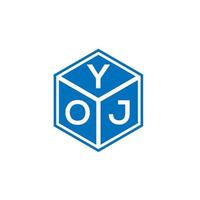 yoj brev logotyp design på vit bakgrund. yoj kreativa initialer bokstavslogotyp koncept. yoj bokstavsdesign. vektor