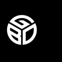 Gbo-Brief-Logo-Design auf schwarzem Hintergrund. gbo kreatives Initialen-Buchstaben-Logo-Konzept. Gbo-Briefgestaltung. vektor