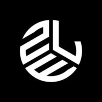 zle-Buchstaben-Logo-Design auf schwarzem Hintergrund. zle kreative Initialen schreiben Logo-Konzept. zle Briefgestaltung. vektor