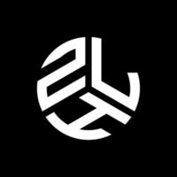 zlh-Buchstaben-Logo-Design auf schwarzem Hintergrund. zlh kreatives Initialen-Buchstaben-Logo-Konzept. zlh Briefgestaltung. vektor
