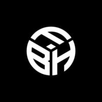 fbh-Brief-Logo-Design auf schwarzem Hintergrund. fbh kreative Initialen schreiben Logo-Konzept. fbh Briefgestaltung. vektor