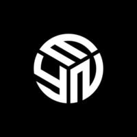 Eyn-Buchstaben-Logo-Design auf schwarzem Hintergrund. Eyn kreatives Initialen-Buchstaben-Logo-Konzept. Eyn Briefgestaltung. vektor