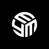 eym-Buchstaben-Logo-Design auf schwarzem Hintergrund. eym kreative Initialen schreiben Logo-Konzept. eym Briefgestaltung. vektor