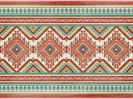 geometrisches ethnisches Muster nahtlose Farbe orientalisch. nahtloses Muster. design für stoff, vorhang, hintergrund, teppich, tapeten, kleidung, verpackung, batik, stoff, vektorillustration vektor