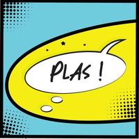 Comic-Bubble-Chat mit Text auf einer Comic-Seite vektor