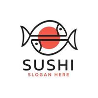 Fisch-Logo-Vorlage geeignet für Unternehmen und Produktnamen. Dieses stilvolle Logo-Design kann für verschiedene Zwecke für ein Unternehmen, ein Produkt, eine Dienstleistung oder für alle Ihre Ideen verwendet werden. vektor