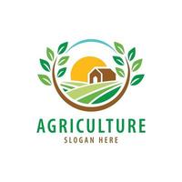 Landwirtschaftslogovorlage geeignet für Unternehmen und Produktnamen. Dieses stilvolle Logo-Design kann für verschiedene Zwecke für ein Unternehmen, ein Produkt, eine Dienstleistung oder für alle Ihre Ideen verwendet werden. vektor