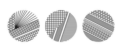 uppsättning abstrakta runda, handritade doodle former. vektor illustration.