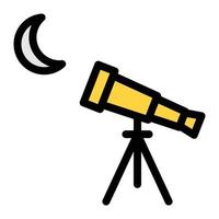 månen teleskop vektor illustration på en bakgrund. premium kvalitet symbols.vector ikoner för koncept och grafisk design.