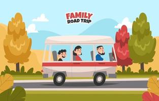 familjen road trip vektor