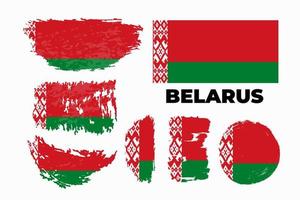Vitrysslands grunge flagga. vektor illustration av grunge textur på transparent bakgrund. vektor illustration