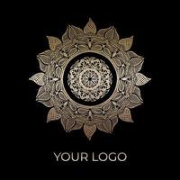 prydnad mandala logotyp vektor design för företagsindustrin. elegant premium logotyp symbol och ikon mall för skönhet och massage. vektor illustration