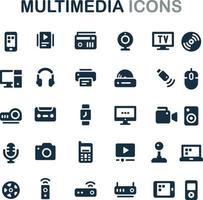 verschiedene Multimedia-Icons
