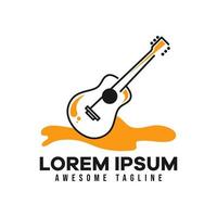 Gitarren-Musikinstrument-Logo. fit für Musik-Logo-Vorlage. flache farbart der vektorillustration vektor