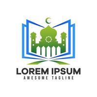 moskéns logotyp. modern vektorillustration lämplig för islamiskt tema, ramadan eller islamiskt firande. färgglad stil. vektor