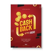 Cashback-Poster mit Farbverlauf vektor