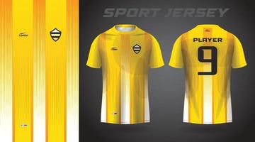 gelbes T-Shirt Sport-Jersey-Design vektor