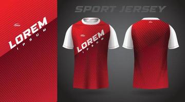 rotes T-Shirt Sport-Jersey-Design vektor