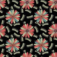Vektor-Illustration Kunst schöne nahtlose Blumenmuster Hintergrund gedeihen Ziergarten für Textildruck vektor