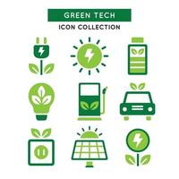 grön teknik som är säker för miljön vektor