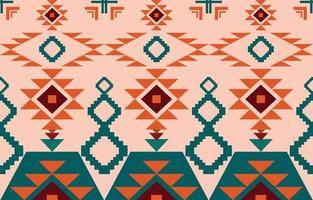 navajo native american tyg sömlösa mönster, geometrisk tribal etnisk traditionell bakgrund, designelement, design för matta, tapeter, kläder, matta, interiör, broderi vektorillustration. vektor