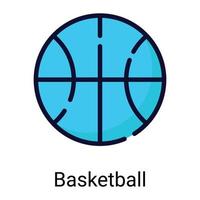 basket färg linje ikonen isolerad på vit bakgrund vektor
