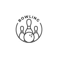 Bowlingkugel. Vektor-Icon-Logo-Vorlage vektor