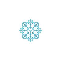 Blockchain, Krypto. Vektor-Icon-Logo-Vorlage vektor