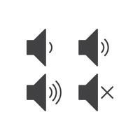 högtalarvolym inställd. vektor ikon mall
