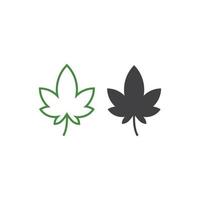 Cannabis, Marihuanablatt. Vektor-Logo-Symbol-Vorlage vektor