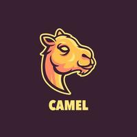 Kamel-Maskottchen-Logo für Esport-Spiele oder Embleme vektor