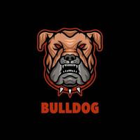 bulldog maskot logotyp för esport gaming eller emblem vektor